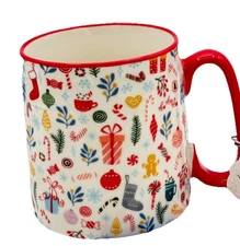 10 Strawberry Street White and Red Christmas Cookies Coffee Mug
