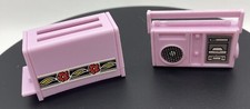 Barbie Kitchen Playset radio  toaster vintage 1990 Mattel light purple 7472
