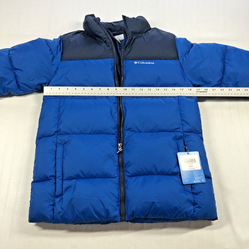 Columbia Youth Pufffect Puffer Coat Giacca Tg Large 14/16 Blu Unisex Lightwt Sci - Foto 4 di 12