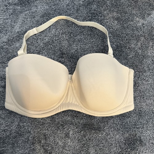 Lane Bryant Cacique Trägerloser/Ein Träger Multi BH Balconette Gr. 38 D Beige Bügel