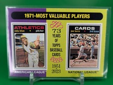 2024 Topps Heritage 1971-MOST VALUABLE PLAYERS #193 Vida Blue, Joe Torre