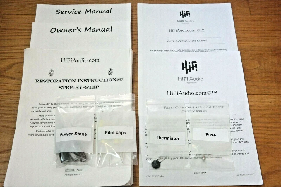 EICO HF-60 Amp Restauración Recapitulación Reparación Actualización Reconstrucción Kit Filtro Condensador Foto 2 de 4