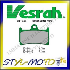 VD-248 PASTIGLIE ANTERIORI ORGANICHE YAMAHA XV 17 PC 1700 ROAD STAR WARRIOR 2007