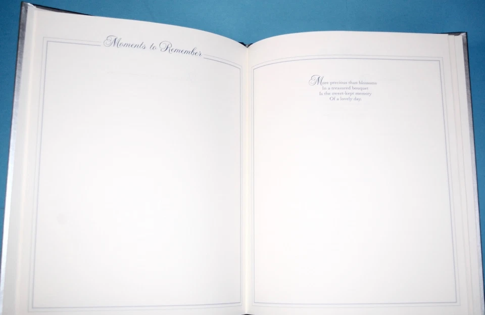 复古 Hallmark 银玫瑰周年纪念专辑 25 全新带盒 婚礼 11 x 9 书 — 第 3/4 张图片