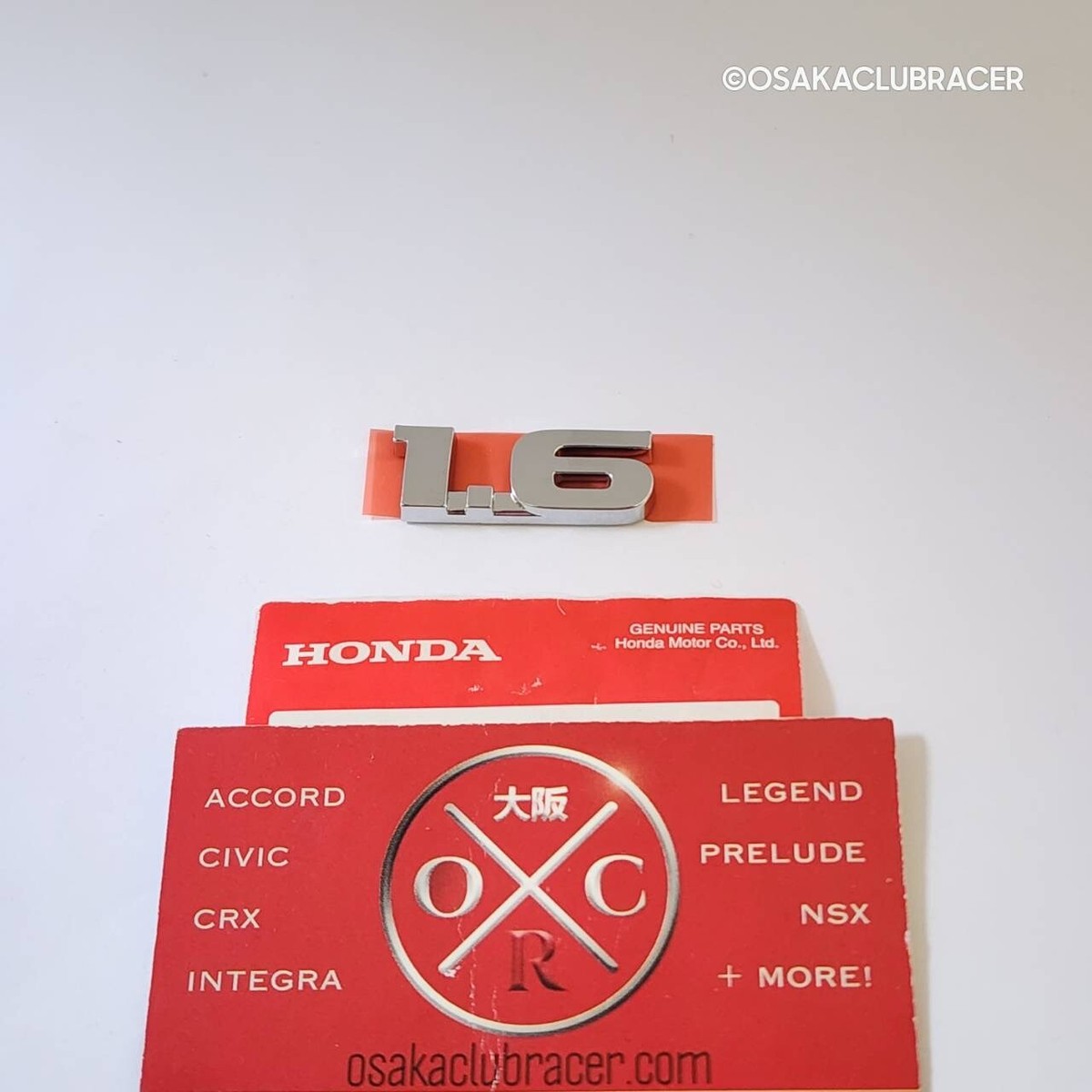 Genuine OEM Honda 1.6 Emblem D16 B16 JDM 75731-SNB-Y01 Civic CRX