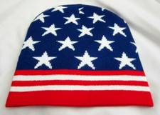 Unisex American Flag Patriot Design Winter Beanie Winter Knit Hat Skull Cap-New