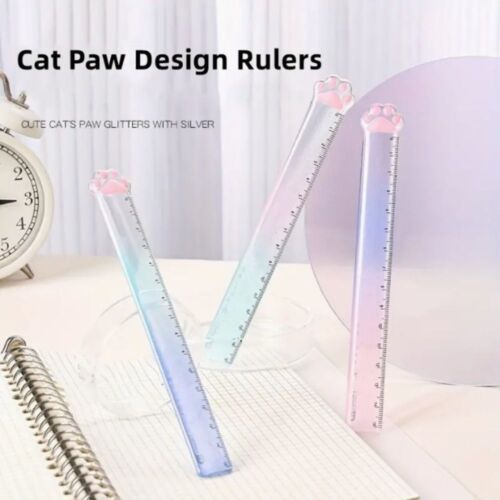 Multifunction Math Drawing Ruler Cat Paw Design DIY Drawing Tools  Student - Photo 1/7