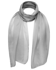 Premium Plain Chiffon Neck Scarf Lightweight Sheer Wrap Shawl Wedding Party