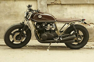 Marmitta Terminale Scarico Megaton NERO Universale Triumph Guzzi BMW Cafe Racer - Imagen 7 de 11