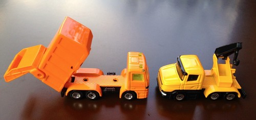 5 Vintage SIKU Lot - Refuse, Tipper, Tow Truck; Mega Lifter Crane; Cement Mixer - Picture 6 of 12