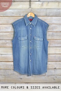 Camisa denim sin mangas Alexandra