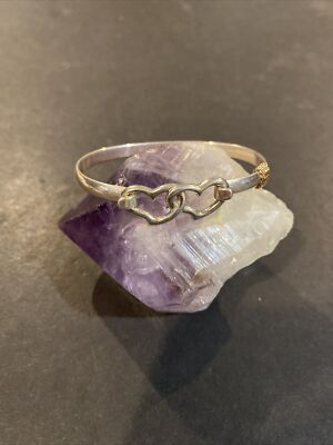 Cape Cod Armband Sterlingsilber mit 14 Karat Goldakzent Herz Haken