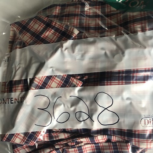 Vtg Montgomery Ward Blue Red Plaid Short Sleeve Button Up Shirt Men’s Sz M A3628 - Picture 5 of 5