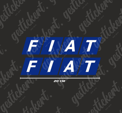 2x 20 cm sticker for Fiat blue/white sticker decal tuning Abarth Punto Uno car