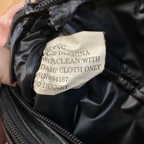 Vintage Walt Disney World schwarz Kunstleder Mickey bestickt Bauchtasche Gürteltasche - Bild 8 von 12