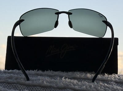 Maui Jim Lighthouse MJ 423 02 Rimless Black Frame + Grey Polarized