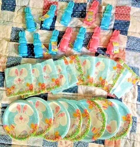 Bunny 🐰 Party Supply Lot RABBIT Napkins FAVORS Tableware Paper Plates Birthday