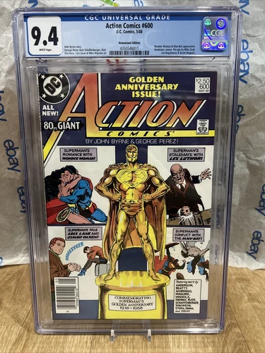 Action Comics #600 - CGC 9.4 Graded Newsstand Edition Rare Key Issue Superman