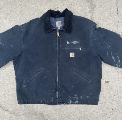 Vintage Carhartt JO1 Detroit Blanket Lined Jacket Distressed