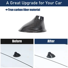 Real Carbon Fiber Shark Fin Antenna Cover Black For Fiat 500 Abarth 595 2012-23