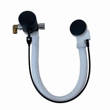 Bath Filler Waste Overflow Round Freeflow Tap Spout Pop Up Matte Black ENKI W48