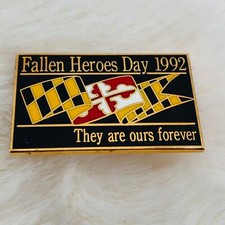 Vtg 1992 Maryland Fallen Heroes Day Enamel Pin - Police FireFighters