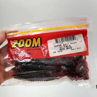 Zoom Bait U Tail Worm – Tequila Sunrise Color, 6-Inch Soft Plastic Bait, Pack Of 20 For Bass Fishing - View #13