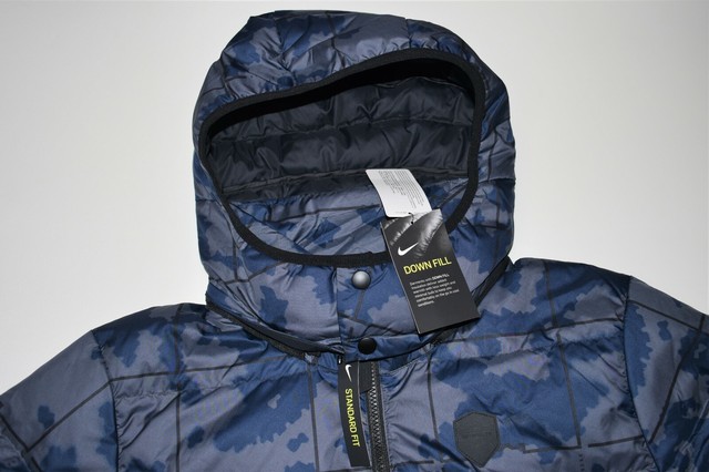 Nike Lebron James Strive For Greatness Puffer Jacket Sz M Black/Blue AT3904-790 | eBay