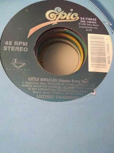 Luther Vandross, Little Miracles ~ 1993 Epic 45 +sleeve