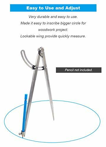 6/8/10 inch Professional Woodworking Compass with Pencil Holder (10 inch)
