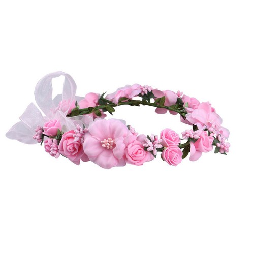 Boho Flower Floral Hairband Girls Bride Crown Headband Party Wedding Headwear AU - Picture 14 of 17