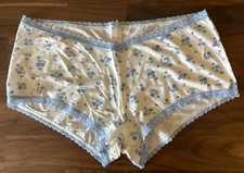 Vtg Delicates Cotton Lycra Panties White Country Floral Cottagecore Sz 6 Modal