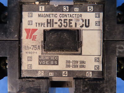 Yaskawa HI-35JV 30HP 600V Contactor 240V Coil W/ TU-65C240 Filter