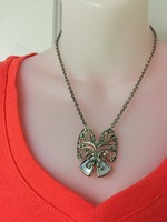 Sterling Violet Mother-of-pearl Butterfly Necklace Sterling Violet Mother-of-pearl Butterfly Necklace