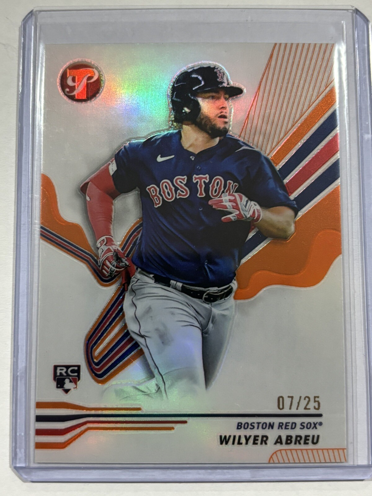 2024 Topps Pristine Wilyer Abreu Orange Refractor SP #7/25 RC Boston Red Sox