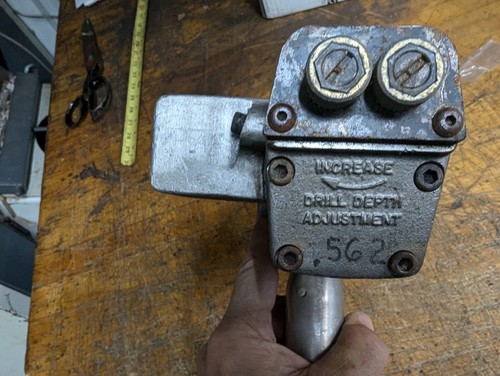 deutsch spacematic NPDM PNEUMATIC auto feed NUTPLATE DRILL works great - Picture 6 of 13