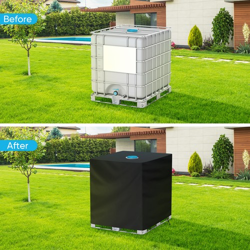 275 Gallon IBC Tote Cover Sunshade Waterproof Protective 1000L Garden Water Tank - Picture 5 of 20