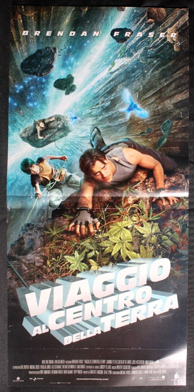 Locandina originale film Viaggio al centro della Terra 3D (2008) - Regia di Eric Brevig