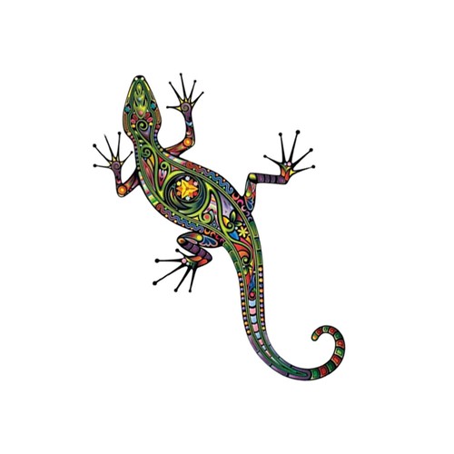 Gecko Décoration Murale Lézard Sticker Mur Reptile Autocollant Lézard