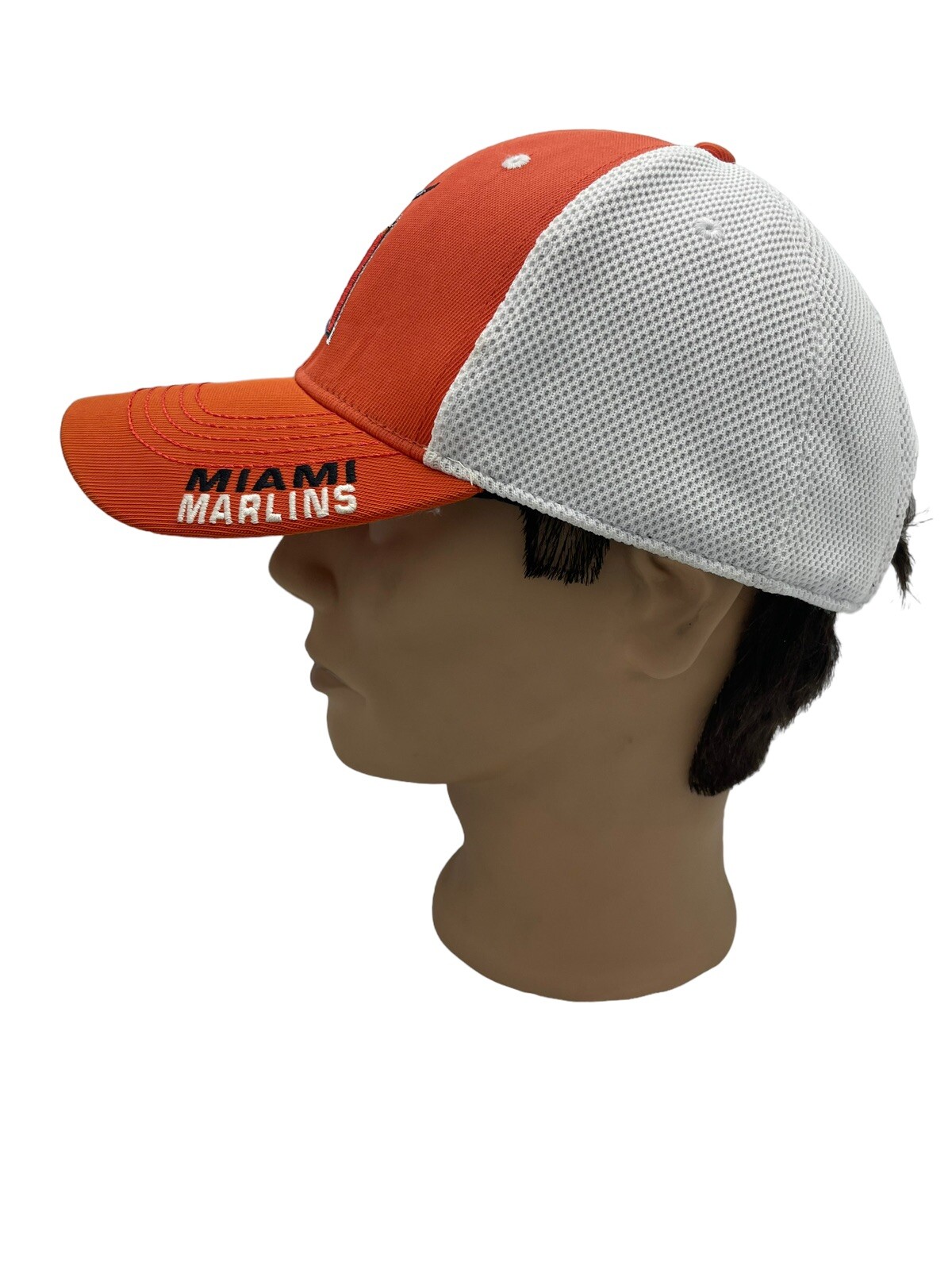 Miami Marlins Hat MLB Baseball Cap Orange Mesh Ad… - image 7