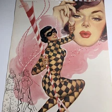 1952 Pin Up Calendar Girl One Page Bill Randall Masquerade Portland Oregon