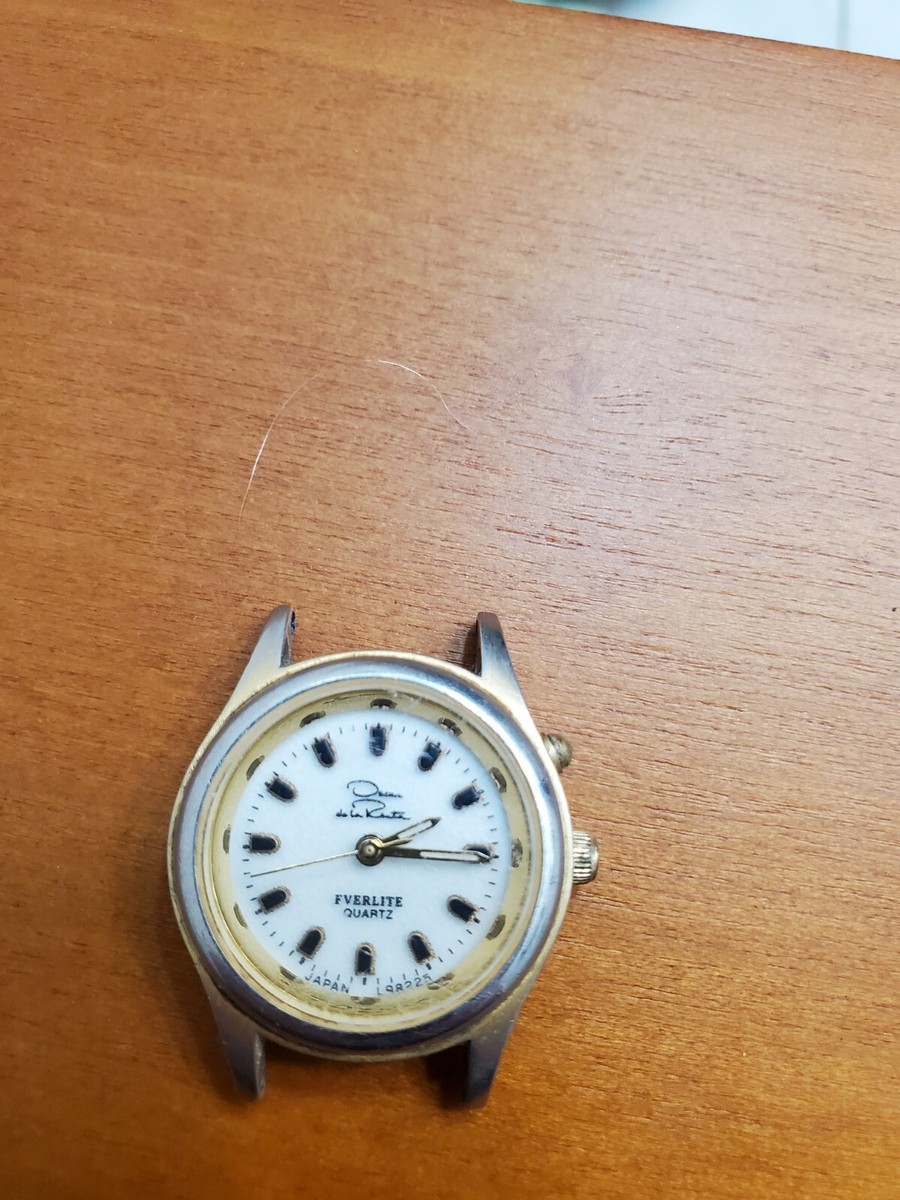 Oscar De La Renta women's quartz watch, stainless steel back, base