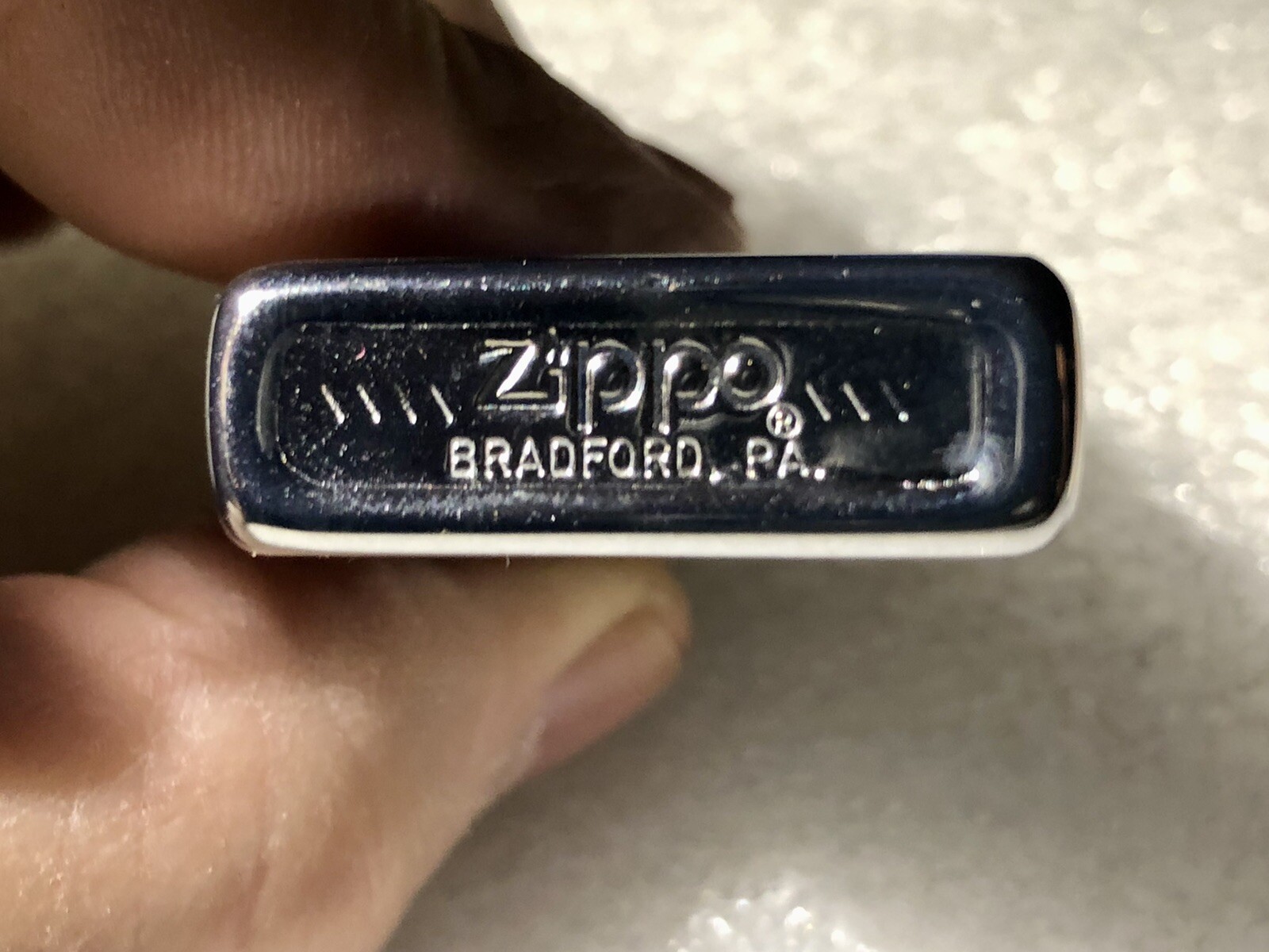 scarce zippo Slim lighter &ldquo;Blue Archer&rdquo; unused lighter/Orig box