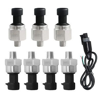 1/8''NPT Thread Pressure Sensor 100PSI -1600PSI 5V DC for Oil Fuel Gas Water Air
