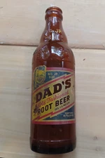 Vintage Dad's Rootbeer, Big Jr. Bottle,  10 Ounce, Youngstown, OH, ACL