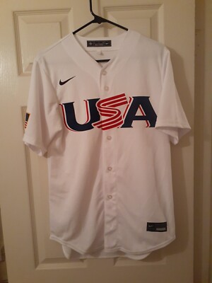 New Nike Team USA World Baseball Classic Jersey White Blank Size S