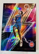 Ausar Thompson 2023-24 Panini Select Thunder Lane Rookie Insert Silver Prizm