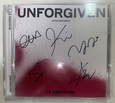 LE SSERAFIM [UNFORGIVEN] All Member Autographed Signed Album Japan Ver ...