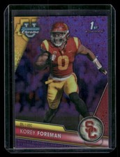 2023 Bowman University Chrome Korey Foreman Purple Mini-Diamond #190 Card /399