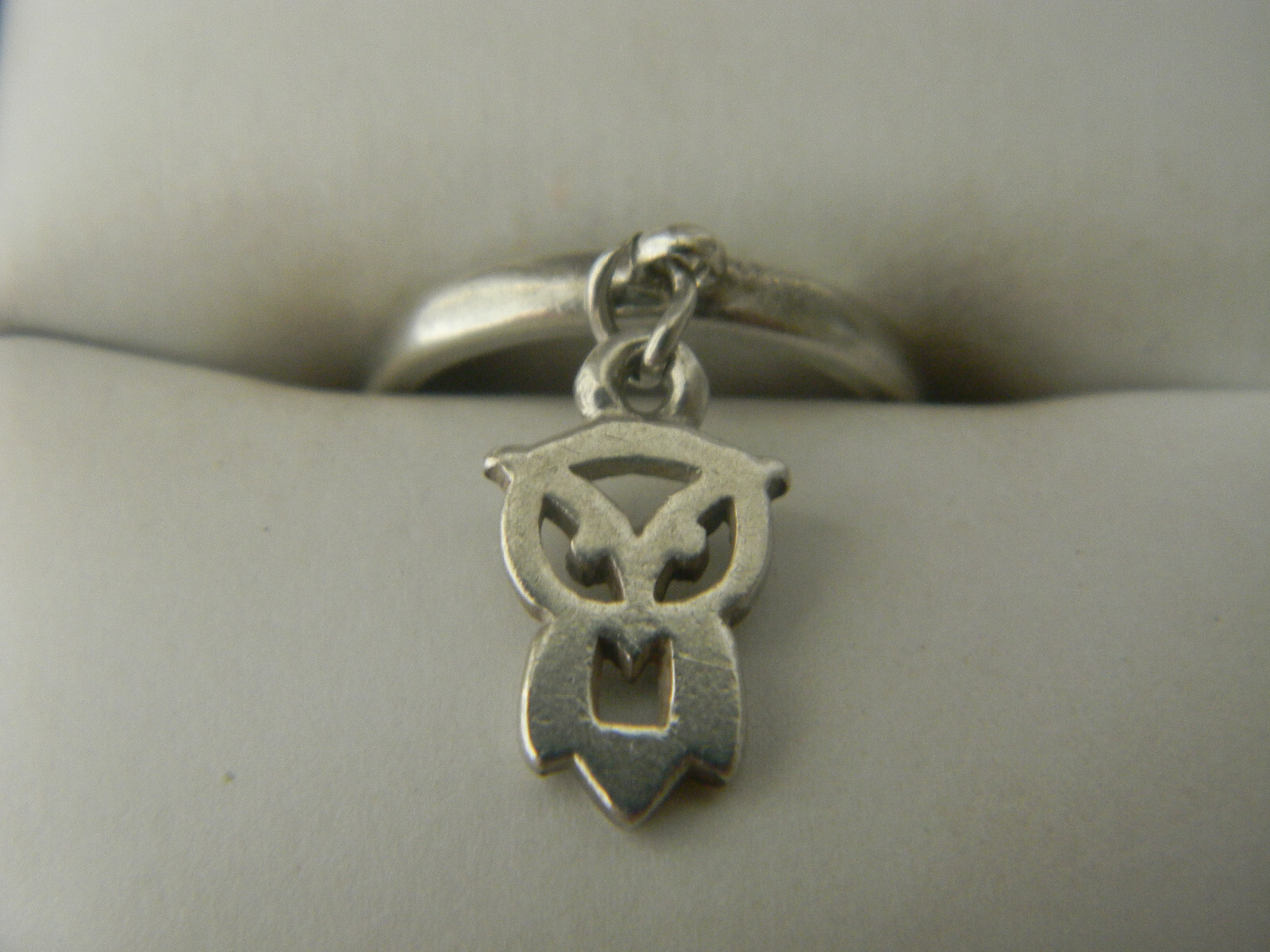 James Avery Retired OWL Dangle Charm Ring Size 3 Rare… Gem